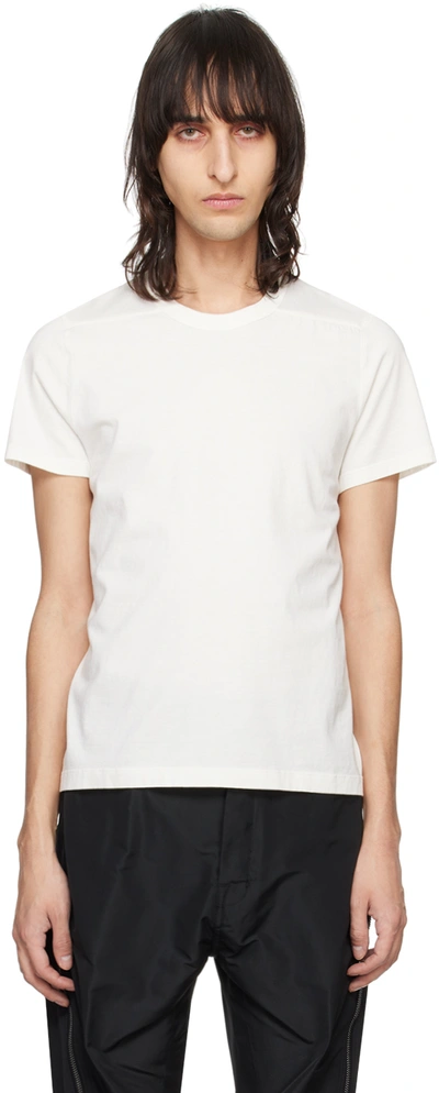 Shop Rick Owens Off-white Level T-shirt In 11 Milk