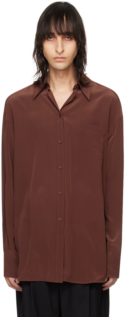 Shop Max Mara Brown Rovigo Shirt In 041 Cocoa