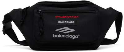 Shop Balenciaga Black Explorer Beltpack In 1000 Black