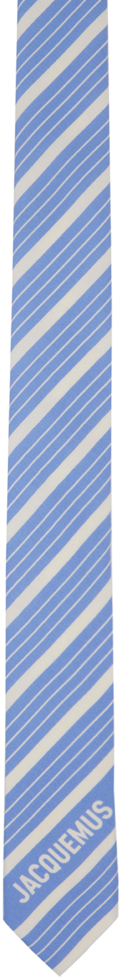 Shop Jacquemus Blue Les Sculptures 'la Cravate' Tie In 3ev Jcqud Bus. Lg St