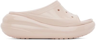 Shop Crocs Pink Crush High Shine Slides In Quartz