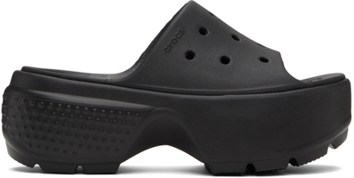 Shop Crocs Black Stomp Slides