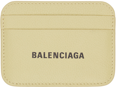 Shop Balenciaga Yellow Cash Card Holder In 7660 Butter Yellow/
