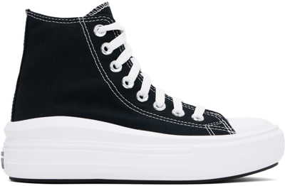 Shop Converse Black & White Chuck Taylor All Star Move High Top Sneaker In Black/ivory