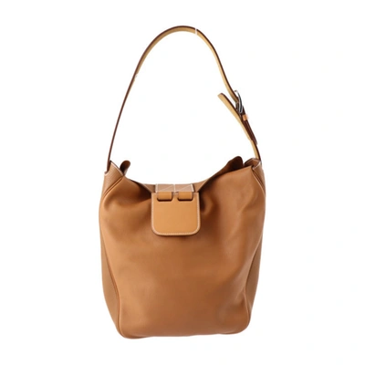 Shop Hermes Virevolte Leather Shoulder Bag () In Brown