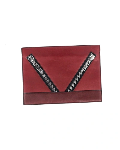 Shop Kenzo Kalifornia Pouch In Burgundy Leather In Red