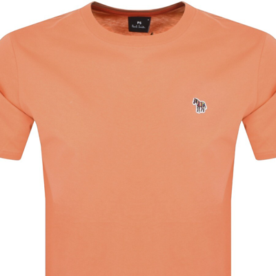 Shop Paul Smith Zebra Badge T Shirt Orange