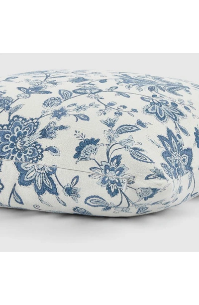 Ienjoy Home Jacobean Floral Cotton Throw Pillow In Light Blue