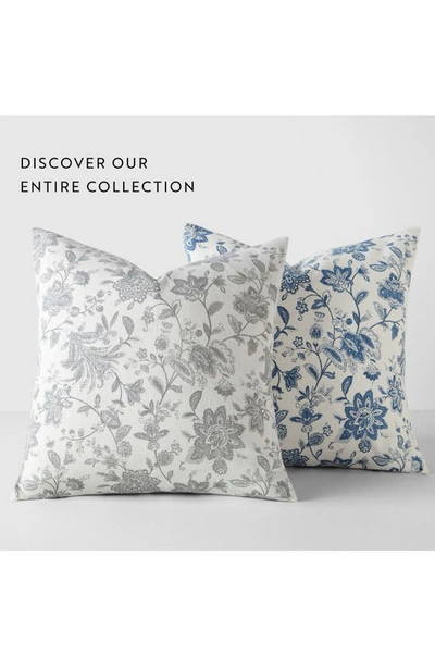 Shop Ienjoy Home Jacobean Floral Cotton Throw Pillow In Light Blue