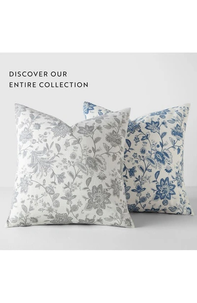 Ienjoy Home Jacobean Floral Cotton Throw Pillow In Light Blue