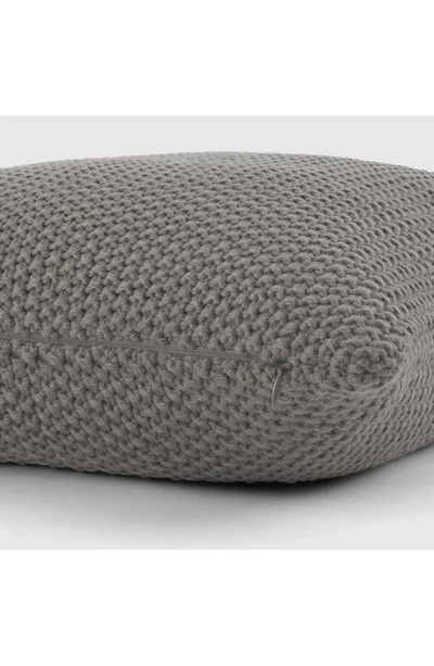Ienjoy Home Acrylic Knit Throw Pillow In Gray