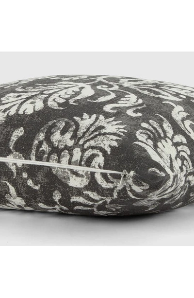 Shop Ienjoy Home Distressed Floral Cotton Throw Pillow In Charcoal
