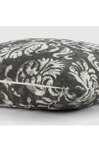 Ienjoy Home Distressed Floral Cotton Throw Pillow In Charcoal