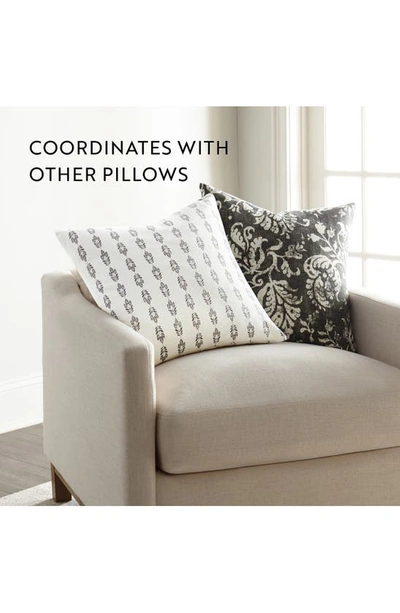 Ienjoy Home Distressed Floral Cotton Throw Pillow In Charcoal