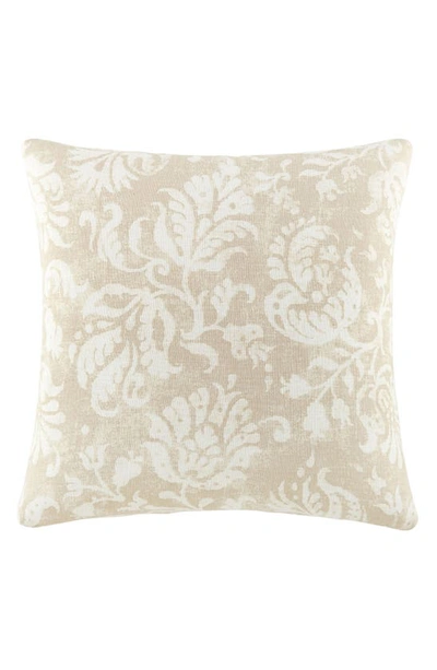 Shop Ienjoy Home Distressed Floral Cotton Throw Pillow In Natural