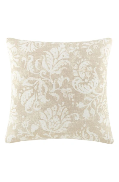 Ienjoy Home Distressed Floral Cotton Throw Pillow In Natural