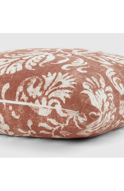 Ienjoy Home Distressed Floral Cotton Throw Pillow In Rose