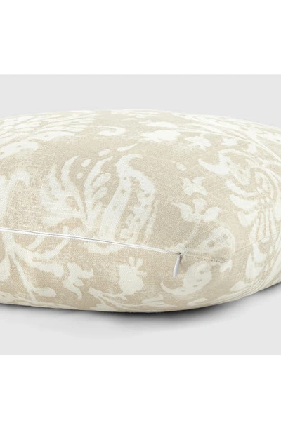 Shop Ienjoy Home Distressed Floral Cotton Throw Pillow In Natural