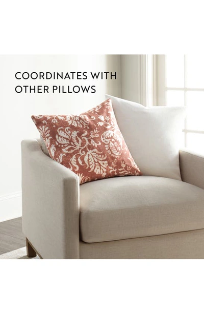 Ienjoy Home Distressed Floral Cotton Throw Pillow In Rose