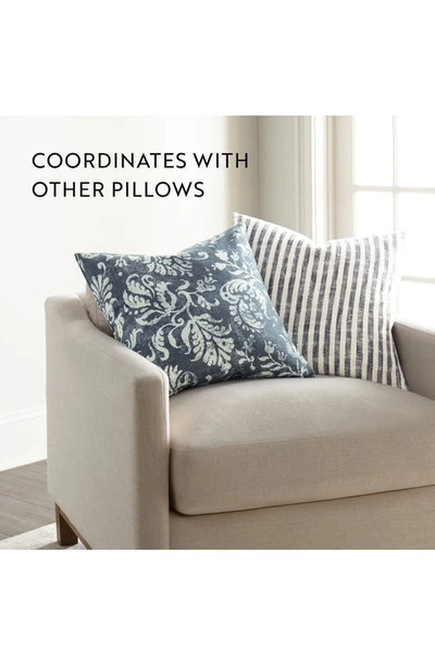 Shop Ienjoy Home Distressed Floral Cotton Throw Pillow In Navy