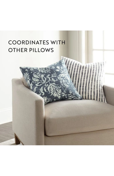 Ienjoy Home Distressed Floral Cotton Throw Pillow In Navy
