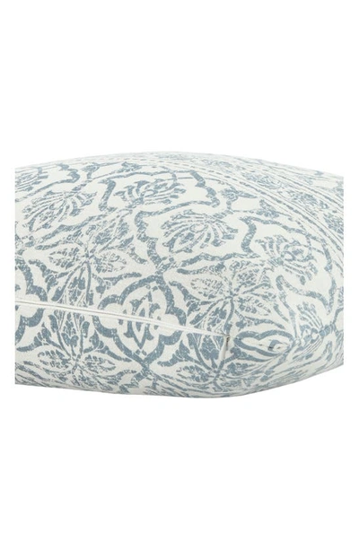 Ienjoy Home Antique Floral Cotton Throw Pillow In Light Blue