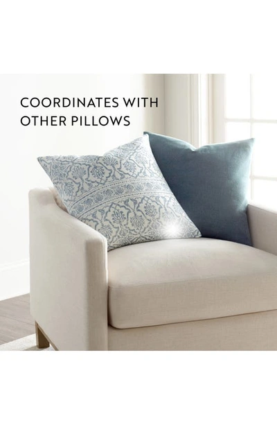 Ienjoy Home Antique Floral Cotton Throw Pillow In Light Blue