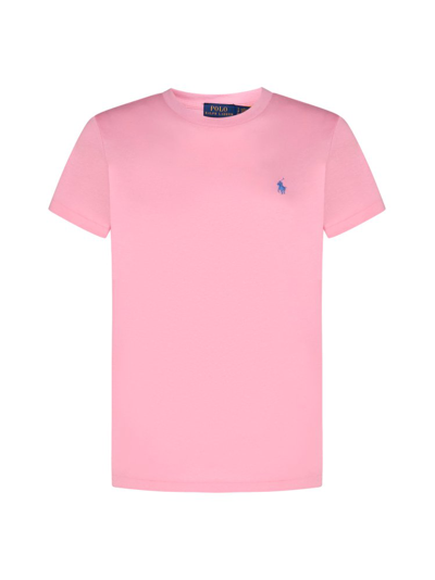 Shop Polo Ralph Lauren Polo Pony Embroidered Crewneck T In Pink
