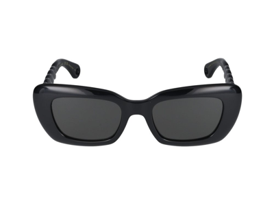 Shop Lanvin Rectangular Frame Sunglasses In Black