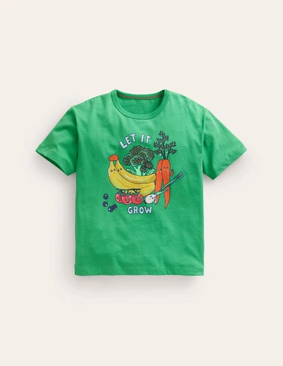 Shop Mini Boden Relaxed Printed T-shirt Pea Green Veggies Boys Boden