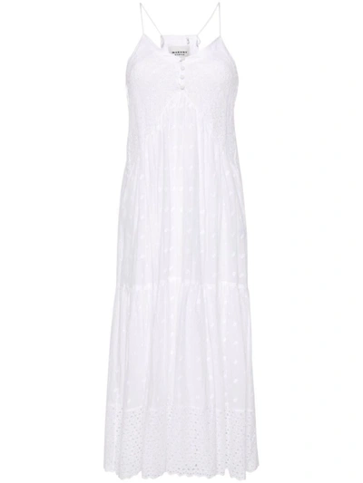 Shop Isabel Marant Étoile Broderie Anglaise Dress In White