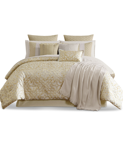 Shop Hallmart Collectibles Caroline 14-pc. Comforter Set, Queen In Gold