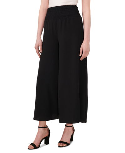 Shop Sam & Jess Women's Smocked Crinkle Ankle Pants In Black