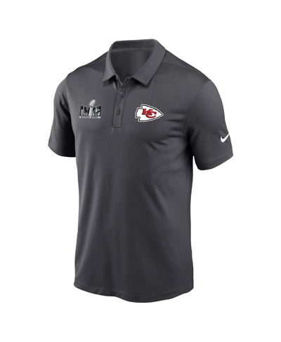 Shop Nike Men's  Anthracite Kansas City Chiefs Super Bowl Lviii Performance Patch Polo Shirt