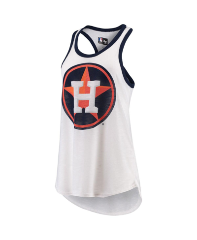 Shop G-iii 4her By Carl Banks Women's  White Houston Astros Tater Racerback Tank Top