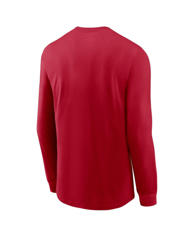 Nike Men's  Scarlet San Francisco 49ers Super Bowl Lviii Iconic Long Sleeve T-shirt In Scarlet