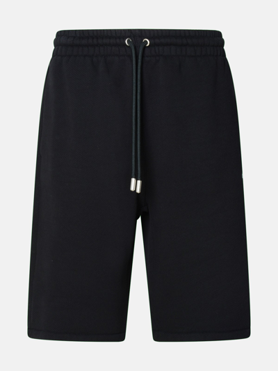 Shop Off-white Black Cotton Bermuda Shorts
