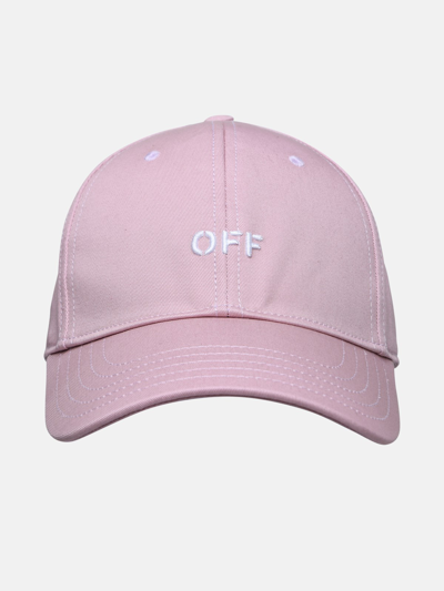 Shop Off-white Pink Cotton Hat In Liliac