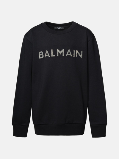 Shop Balmain Felpa Logo In Black