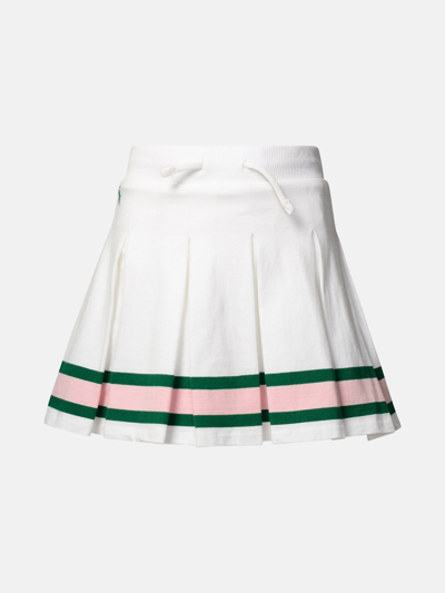 Shop Polo Ralph Lauren White Cotton Skirt