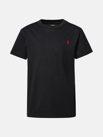 Shop Polo Ralph Lauren Black Cotton T-shirt