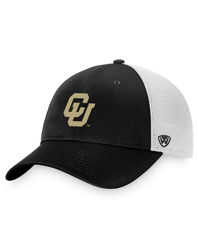 Shop Top Of The World Men's  Black, White Colorado Buffaloesâ Victory Chase Adjustable Hat In Black,white