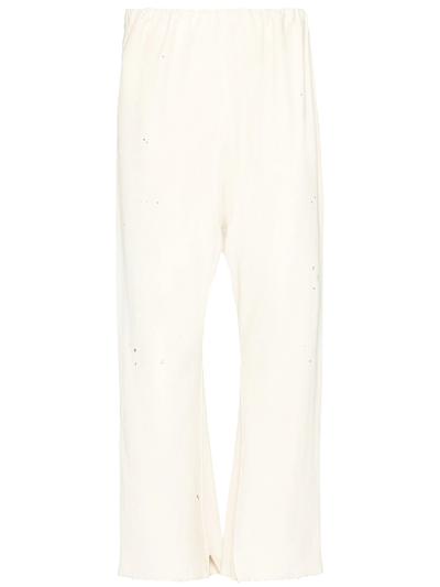Shop Maison Margiela Trackpants With Cut-out Detail In Nude & Neutrals