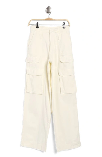 Shop Frame Relaxed Straight Leg Cargo Pants In Ecru