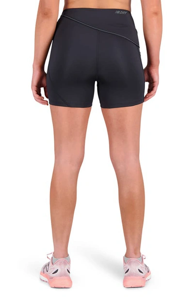 Shop New Balance Shape Shield 4" Fitted Shorts In Black
