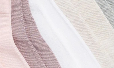 Shop Nordstrom Pillow Sole 5-pack Quarter Socks In Pink Cake -grey Heather