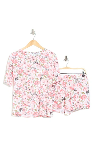 Shop Jones New York Stretch Short Pajamas In Pink Floral