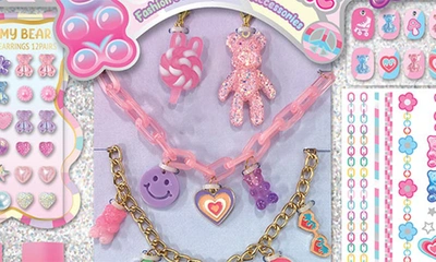 Hot Focus Kids' Gummy Chic Fashion Jewelry & Nail Accessories In Multi