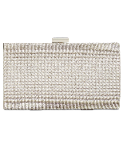 Shop Inc International Concepts Ranndi Sparkle Clutch, Created For Macy's In Pearl