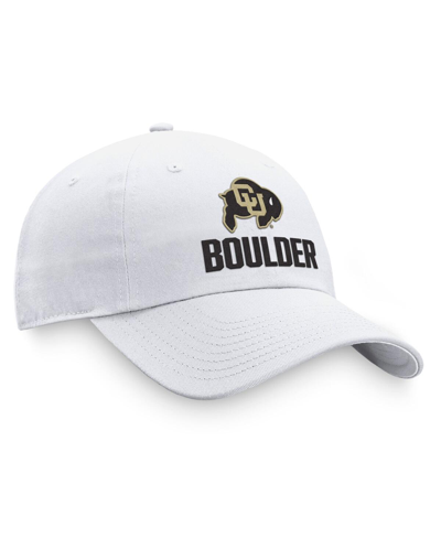 Top Of The World White Colorado Buffaloes Adjustable Hat In White